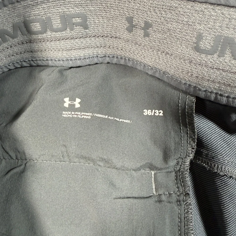 Under Armour Men's Gray Flat Front Straight Leg Chino‎ Golf Pants Size 36x32